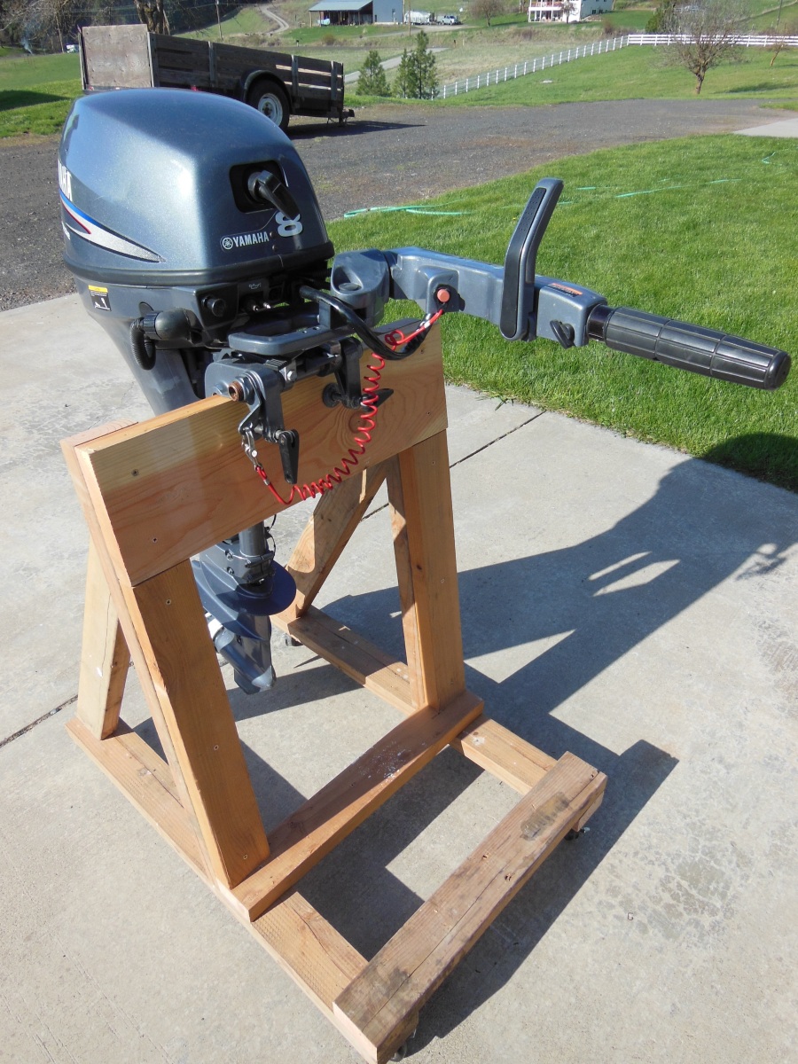 turn scrap lumber into an outboard motor stand – the