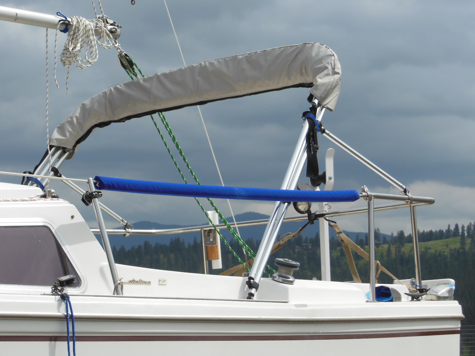 bimini top on a sailboat