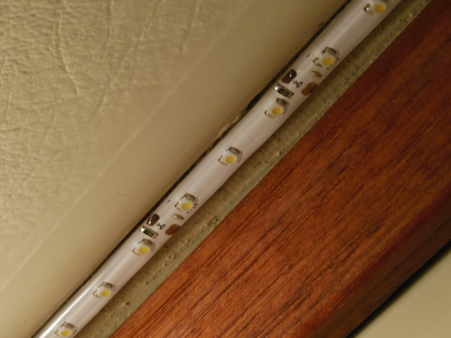 LED strip in the deck underside channel