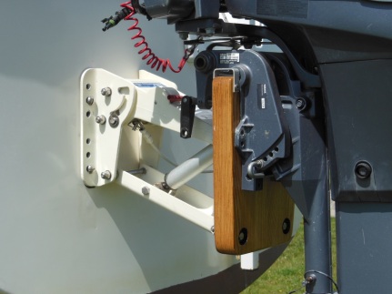 Upgrade to a gas spring operated outboard motor mount