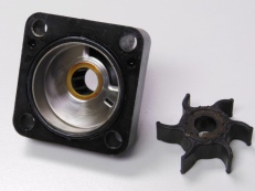 Water pump cover and impeller